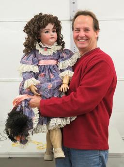 Very large 38" Simon and Halbig bisque head Doll, mold 1078