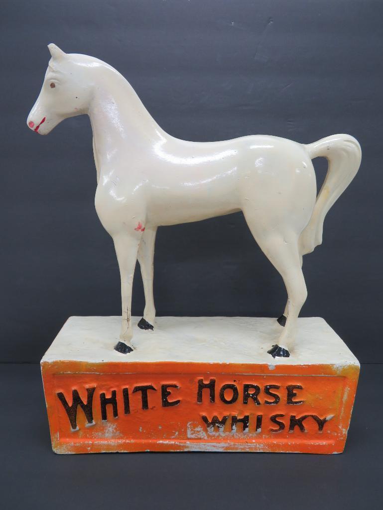 White House Whiskey plaster advertising piece