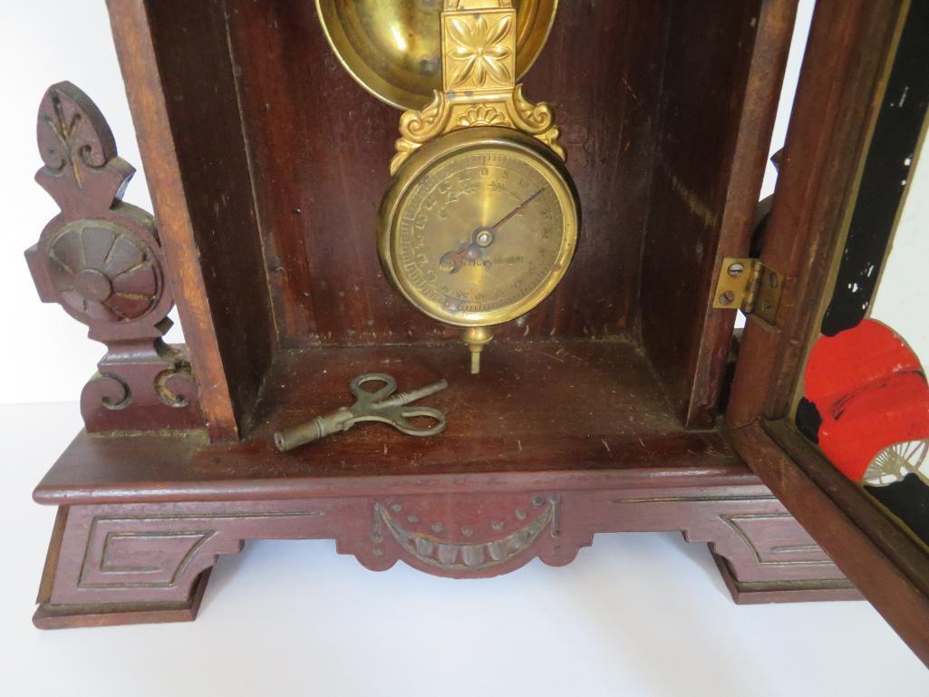 New Haven 8 day Neva clock, pat 1881