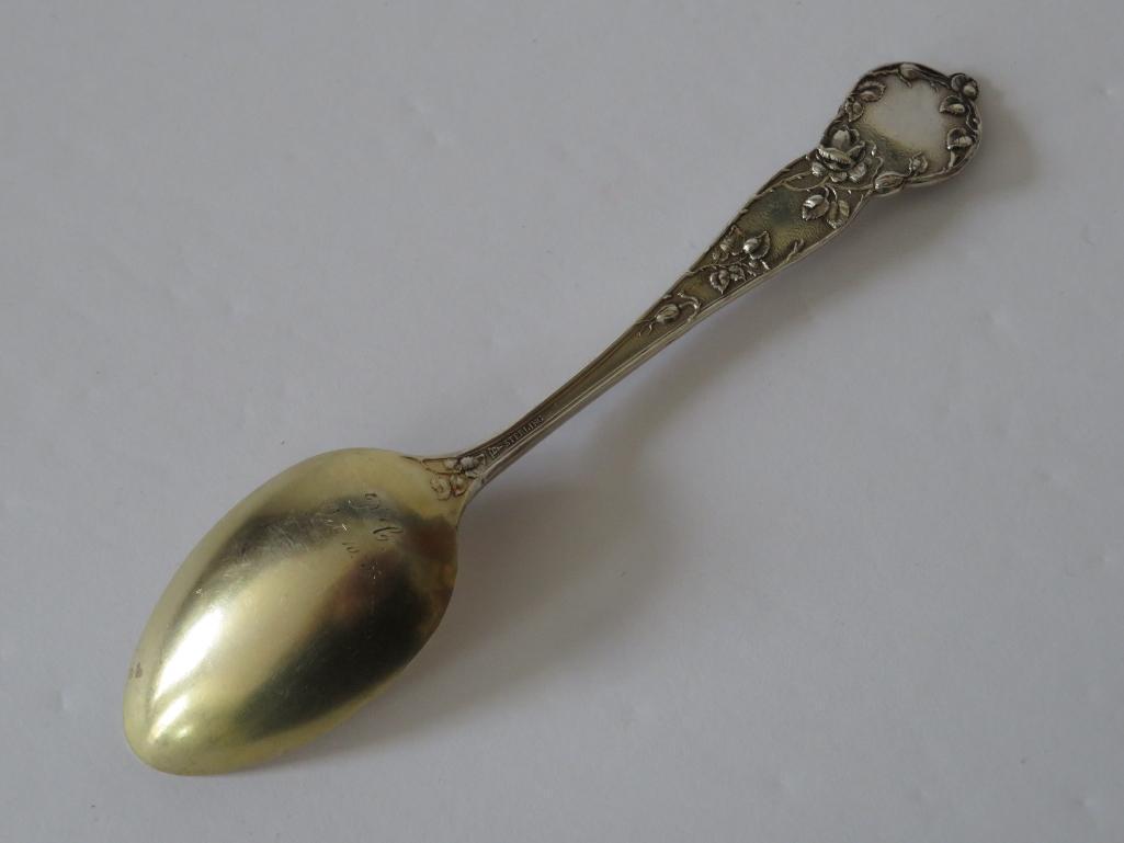 Two Sterling silver souvenir spoons Sault Ste Marie Michigan