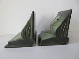 Freesia Roseville bookends, green, 5" tall