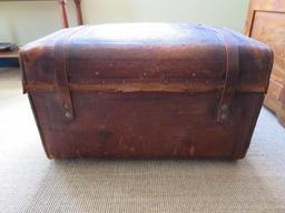 Geo Burroughs and Sons Milwaukee, leather trunk