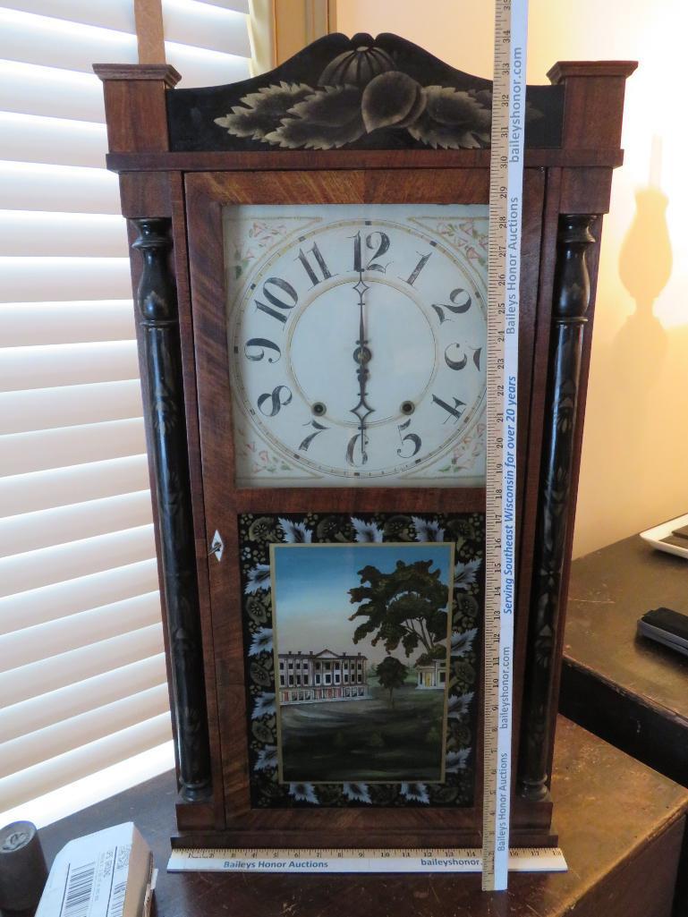 Ornate case clock, Riley Whiting, Winchester Conn