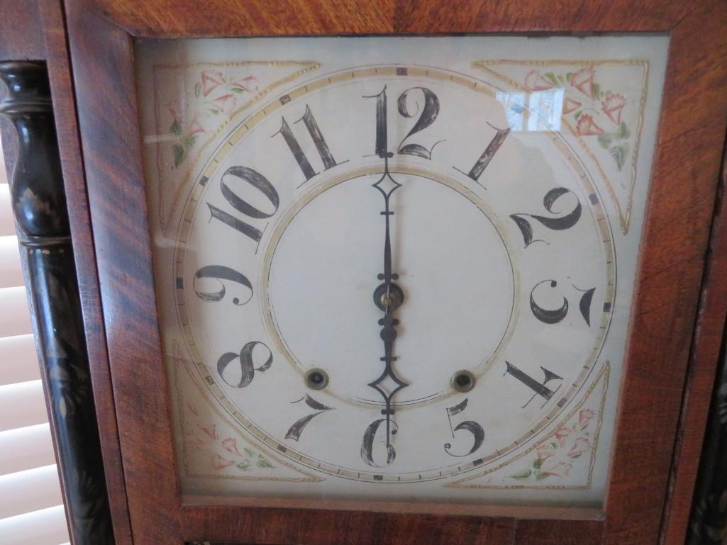 Ornate case clock, Riley Whiting, Winchester Conn