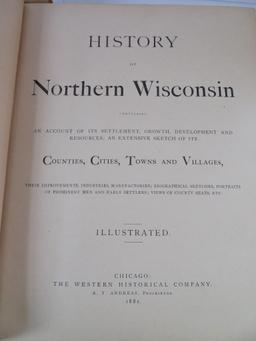 1881 History of Nothern Wisconsin book