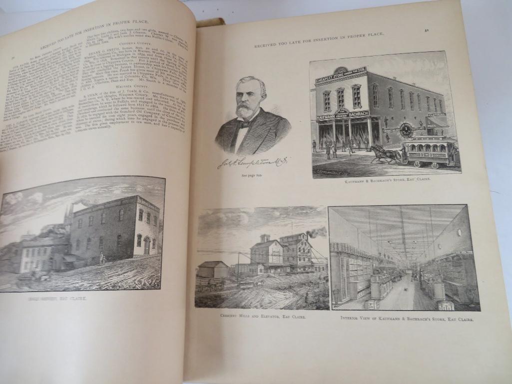 1881 History of Nothern Wisconsin book