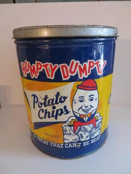 Humpty Dumpty Potato Chip tin, 14 1/2"
