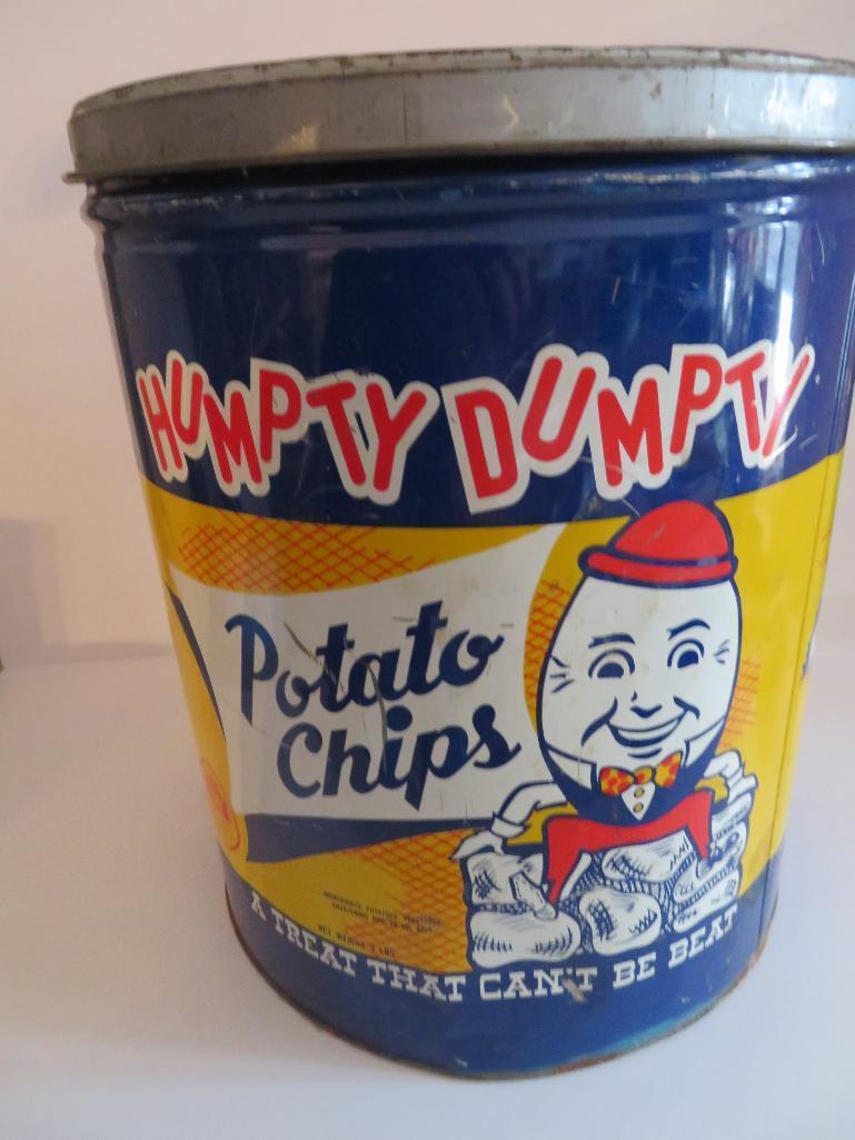 Humpty Dumpty Potato Chip tin, 14 1/2"