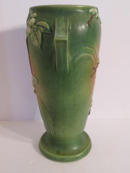 Roseville Snowberry Vase, IVI-10, green, 10"