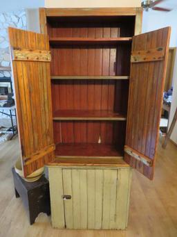 Two piece wainscot cabinet