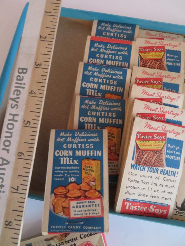 18 Kleenex advertising tissues, Baby Ruth, Tastee Soys, Curtis Corn Muffins