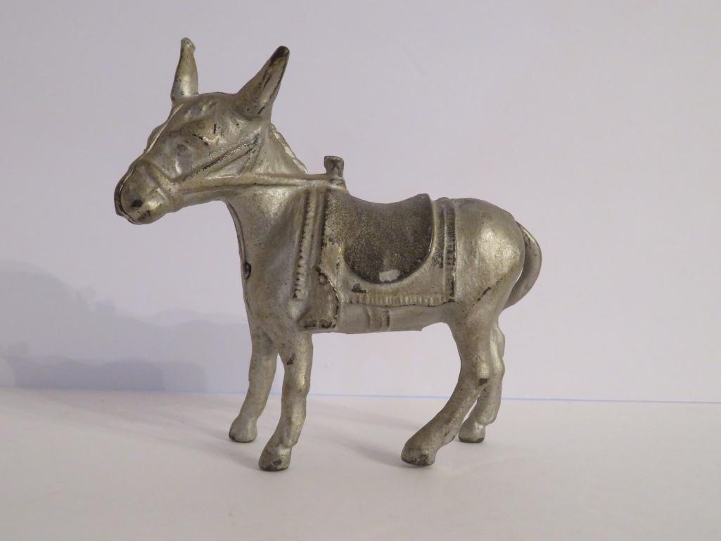 Metal Donkey Still Bank, 4 1/2"