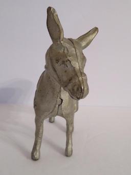 Metal Donkey Still Bank, 4 1/2"