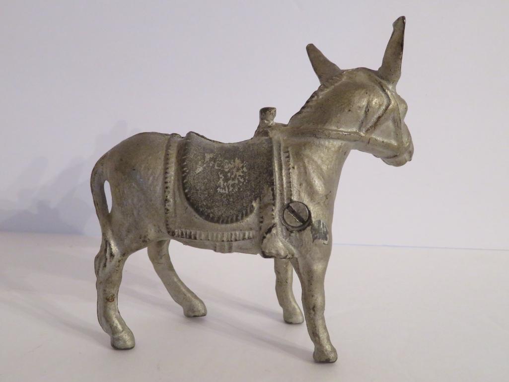 Metal Donkey Still Bank, 4 1/2"