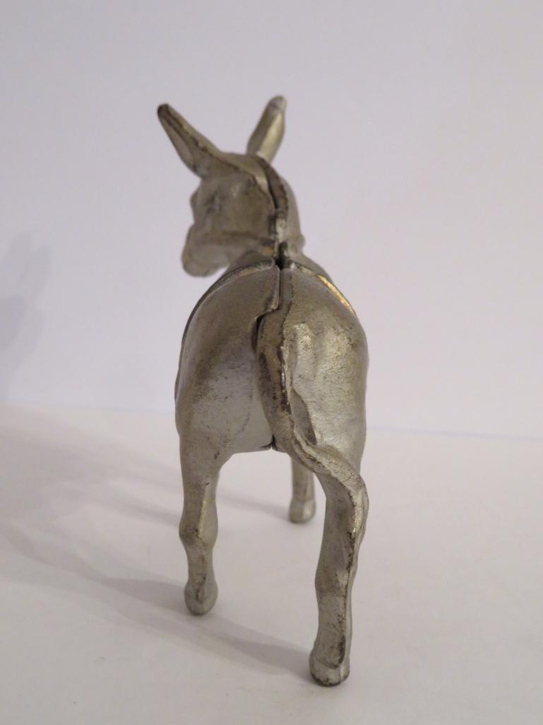 Metal Donkey Still Bank, 4 1/2"