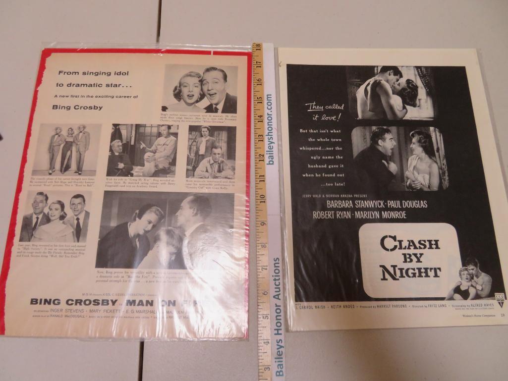 Movie Posters, lobby cards and advertising