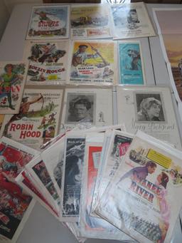 Movie Posters, lobby cards and advertising