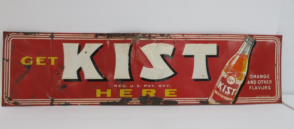 Kist metal sign, 29 1/2" x 7 1/2"