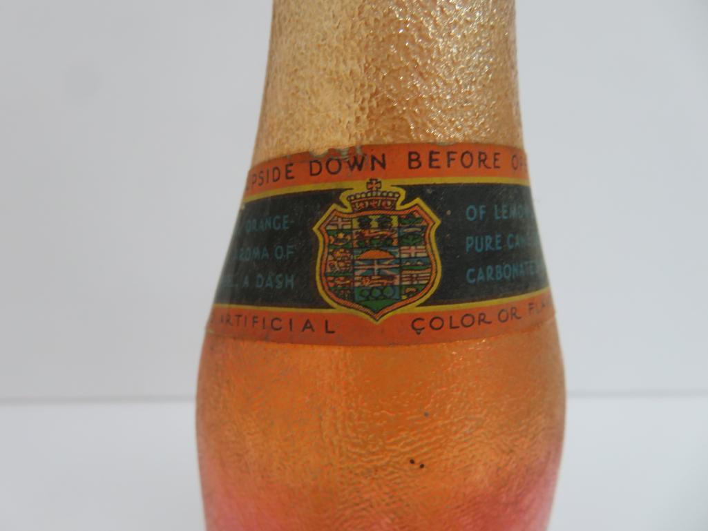 Canada Dry Sparkling Orange and Mission Orange paper label bottles