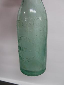 Billy's Coca Cola bottle, Racine Wis, aqua, 7 3/4"