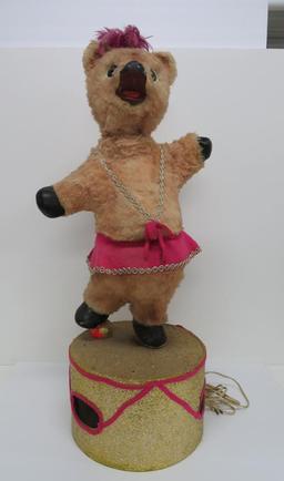 Dazzling animated dancing bear, 35" tall