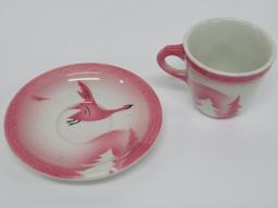 Milwaukee Road, The Traveler Pattern, pink, Railroad China, c 1939