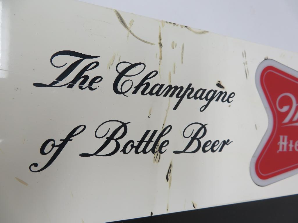 1960 Miller Champagne of Beer sign, F 1010