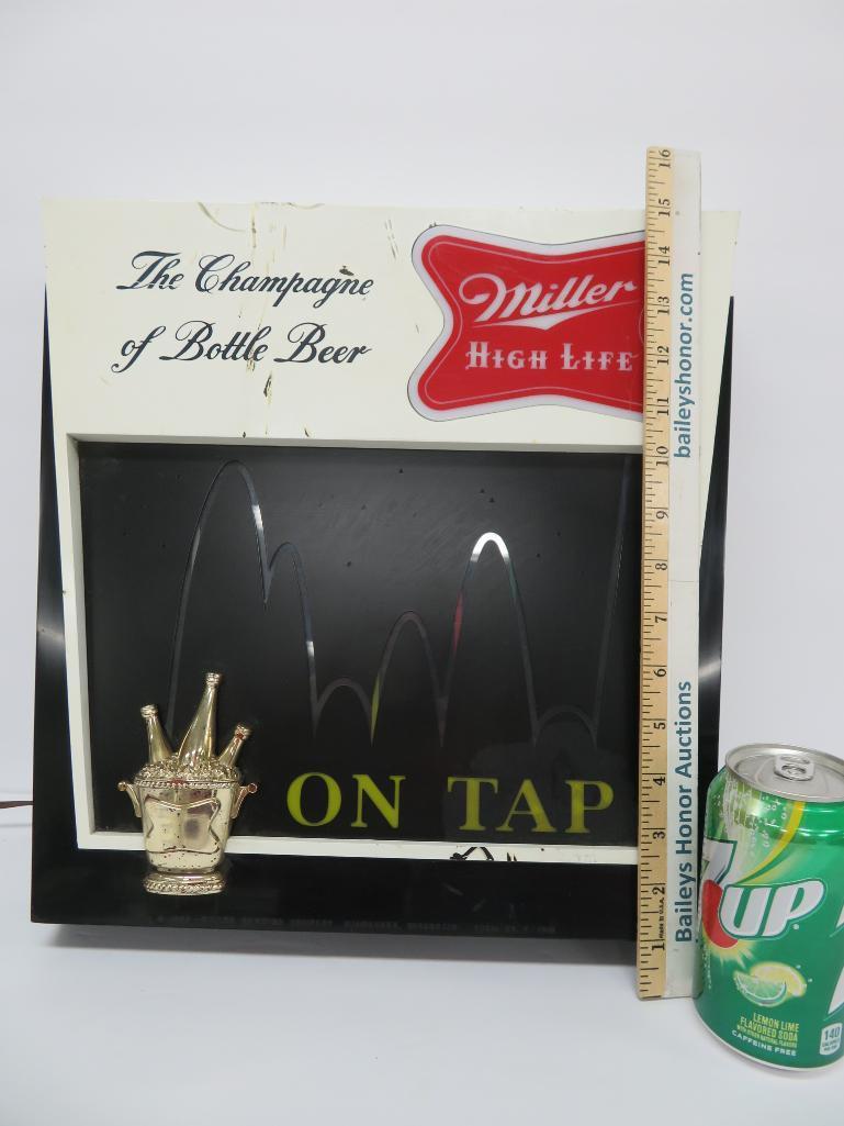 1960 Miller Champagne of Beer sign, F 1010
