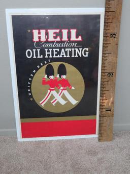 Heil Oil Heating Advertising lithograph, 27" x 40 1/2"