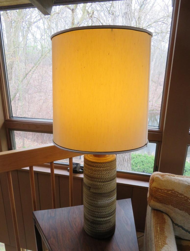 Mid Century Modern table lamp, working, 38"