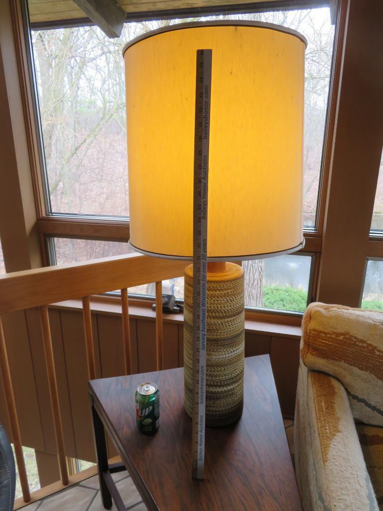 Mid Century Modern table lamp, working, 38"