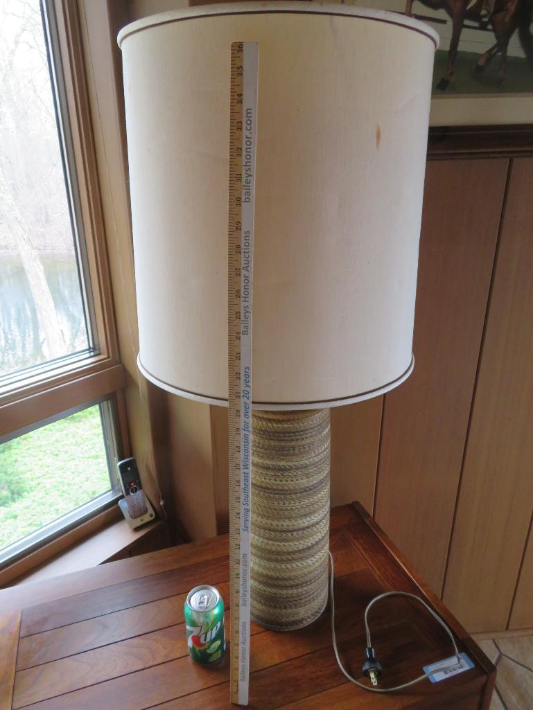 Mid Century Modern table lamp, 38", not working - appears to need new switch