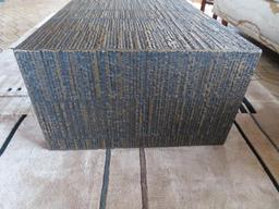 Mid Century Modern design textured coffee sofa table, 60" x 24"