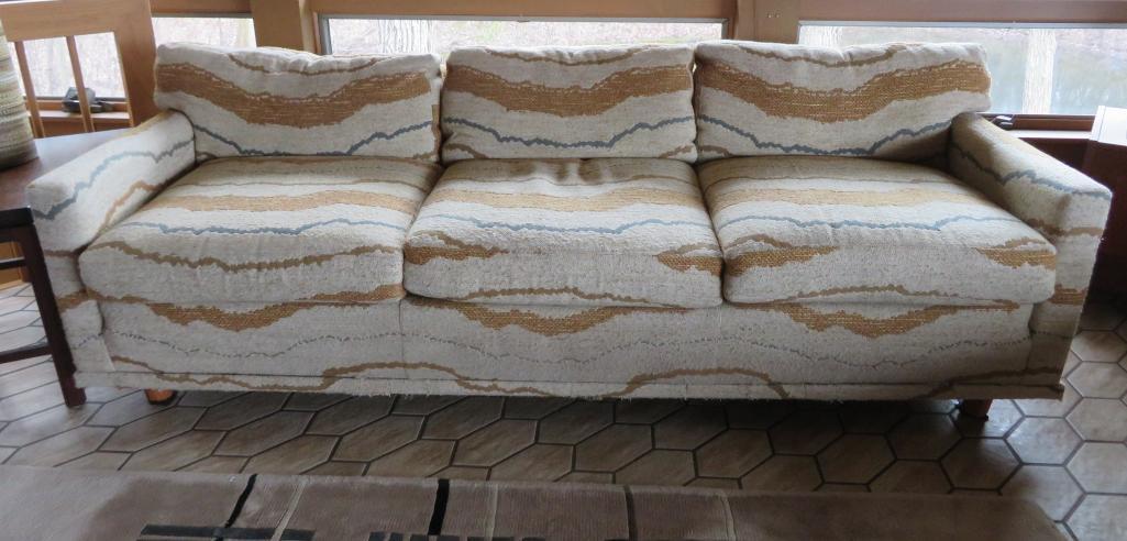 Henredon Sofa, Mid Century Modern design, 90"