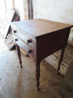 Early two drawer side table