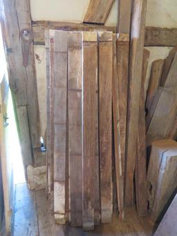 Assorted old wood and huge lot of barrel staves