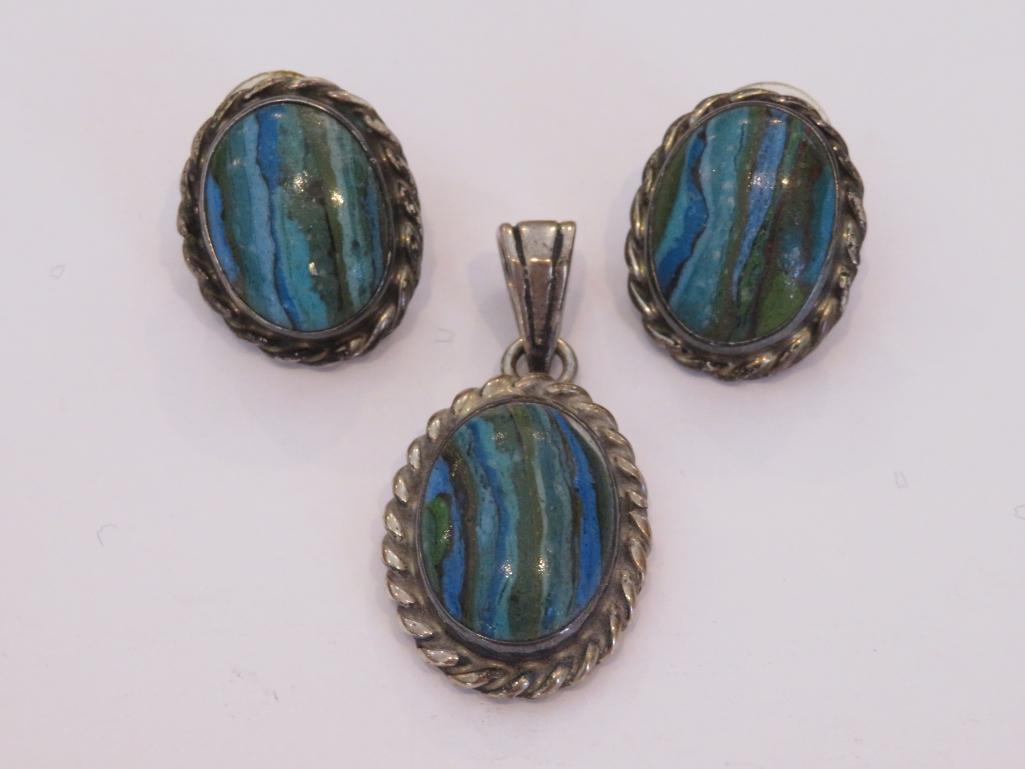 Perry Sterling pendant and matching earrings