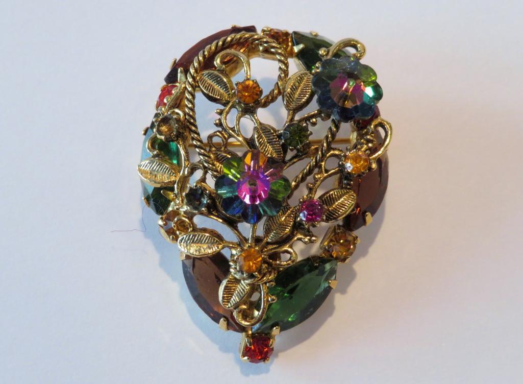 Multi Colored Stone Pin, 2"