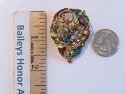 Multi Colored Stone Pin, 2"