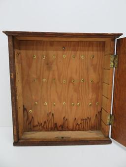 Oak key cabinet, single door