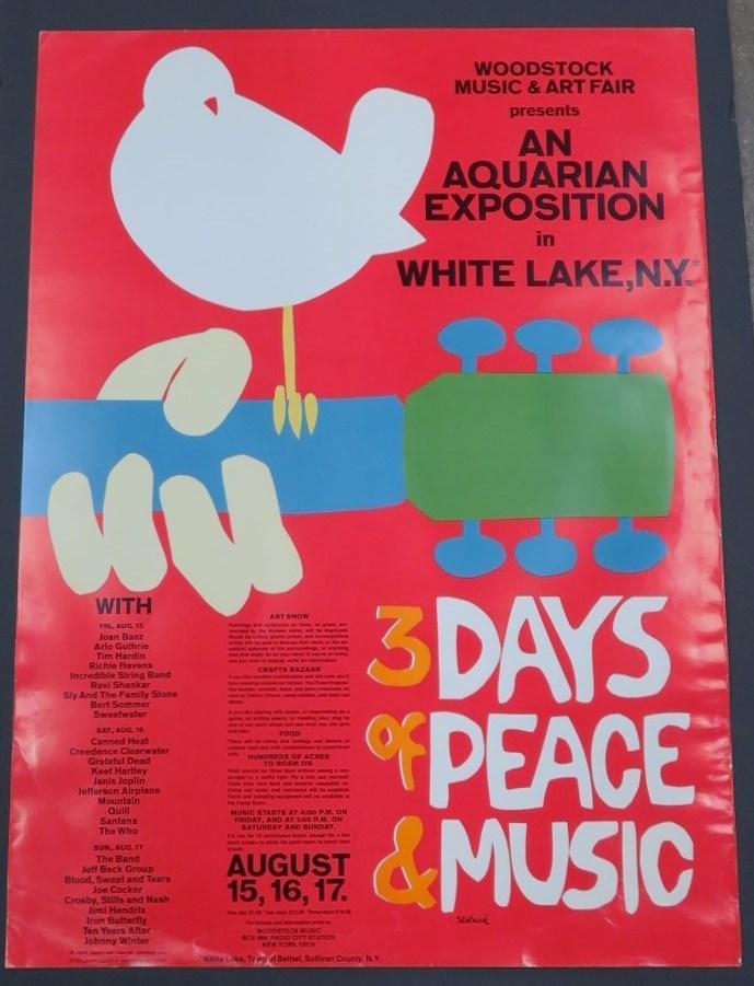 Woodstock Original Poster, 1969 by Arnold Skolnick