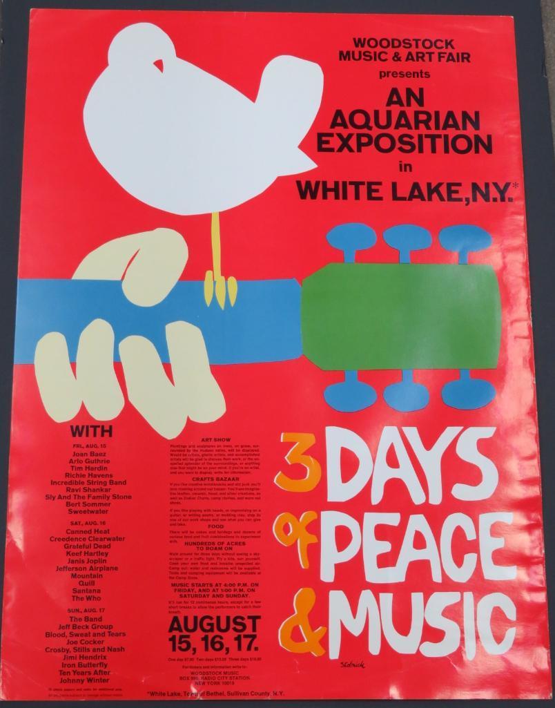 Woodstock Original Poster, 1969 by Arnold Skolnick