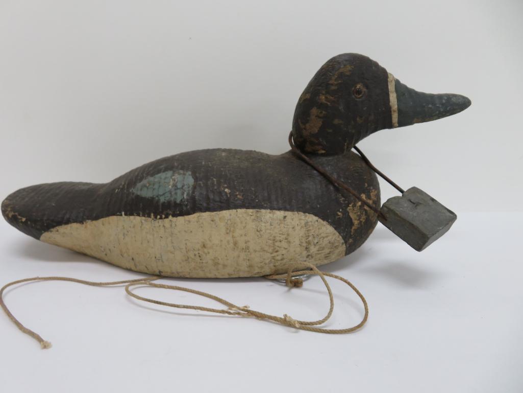 Vintage Wooden Duck Decoy, 14"