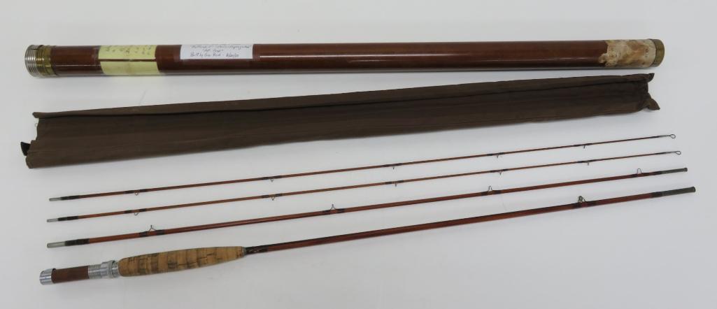 Orvis split bamboo Fly Rod, three piece with extra tip, 8 1/2'