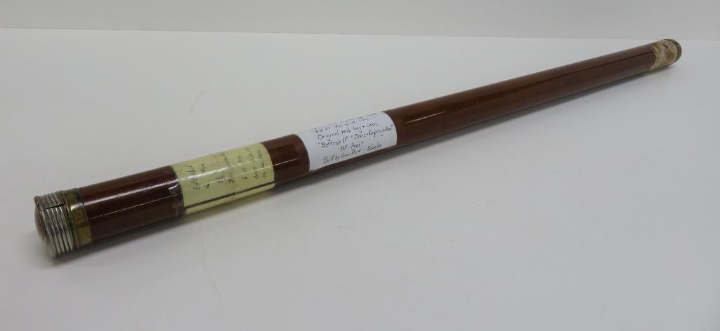 Orvis split bamboo Fly Rod, three piece with extra tip, 8 1/2'