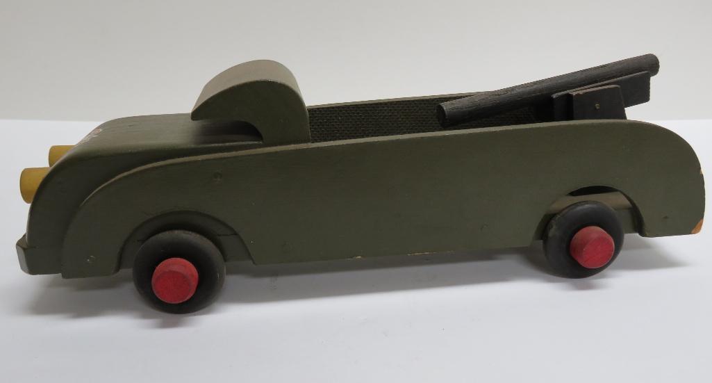 Buddy L Victory Toy, wooden army truck, 13"