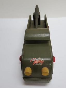 Buddy L Victory Toy, wooden army truck, 13"