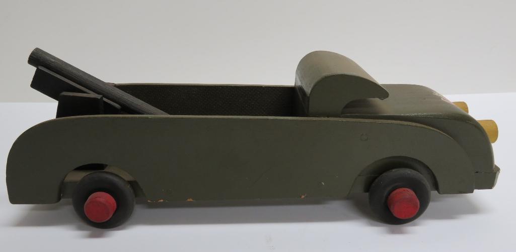 Buddy L Victory Toy, wooden army truck, 13"