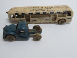 Arcade Cast Iron Century of Progress 1933 Greyhound Lines bus, 10"