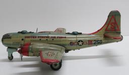 Tin Litho plane, 19" wing span, 14", United States Air Force